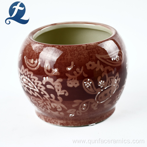 Indoor Flower Pots Ceramic Glazed Planter Wholesale